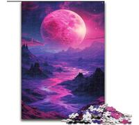 Puzzle da 1000 pezzi per adulti, fantastici paesaggi al neon, puzzle difficili per adulti, dimensioni 26x38cm, ideali per adolescenti e collezionisti, regalo da viaggio, attività per famiglie