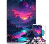 Puzzle da 1000 pezzi per adulti, fantastico puzzle fantasy con tema natura al neon da 1000 pezzi per adulti, design vivace e unico, esperienza di gioco rilassante e stimolante (dimensioni 75x50cm)