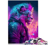 Puzzle da 1000 pezzi per adulti, fantastico puzzle in stile leone, regalo 50 x 75 cm, con pezzi completamente intrecciati a caso, per adolescenti dai 14 anni in su