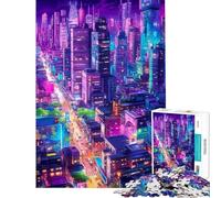Puzzle da 1000 pezzi per adulti fantastico puzzle notturno di Tokyo gioco pratico per passare il tempo durante le vacanze compleanno e Natale (dimensioni 50x75cm)