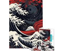 Puzzle da 1000 pezzi per adulti fantastico rompicapo giapponese a onde ideale come regalo di compleanno o per tutta la famiglia (dimensioni 38x52cm)