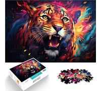 Puzzle da 1000 pezzi per adulti fantasy art leopardo competizione a mano 26 x 38 cm antistress vacanza a casa passatempo per adolescenti dai 14 anni in su