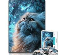 Puzzle da 1000 pezzi per adulti Fantasy Cat, puzzle da 1000 pezzi per adolescenti, pezzi completamente interconnessi e di forma casuale (50x75cm)