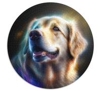 Puzzle da 1000 pezzi per adulti Fantasy Dog, puzzle rotondo da 1000 pezzi, ideale come regalo di Natale e come decorazione per la casa, 67,5x67,5 cm.