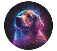 Puzzle da 1000 pezzi per adulti Fantasy Dog, puzzle rotondo da 1000 pezzi, ideale come regalo di Natale e come decorazione per la casa, 67,5x67,5 cm.