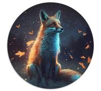 Puzzle da 1000 pezzi per adulti, Fantasy Fox, puzzle rotondi da 1000 pezzi per adulti, regalo per uomini e donne, per occasioni quotidiane e speciali, 67,5x67,5 cm