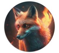 Puzzle da 1000 pezzi per adulti, Fantasy Fox, puzzle rotondo da 1000 pezzi, attività educativa per migliorare le abilità cognitive, 67,5x67,5 cm