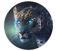 Puzzle da 1000 pezzi per adulti Fantasy Leopard Puzzle rotondi da 1000 pezzi per adulti per adolescenti e famiglie, perfetto arredamento fai da te e sfida rompicapo 67,5x67,5 cm