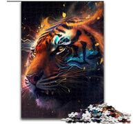Puzzle da 1000 pezzi per adulti Fantasy Tiger Puzzle da 1000 pezzi per adulti per divertimento in famiglia, perfetti per le vacanze, serate di gioco interattive (dimensioni 38x26cm)