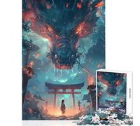 Puzzle da 1000 pezzi per adulti Fantasy Torii Gate Dragon Giocattolo educativo Ottimo regalo per giochi Gioco pratico Difficile e stimolante Dimensioni 38x52cm