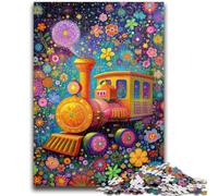 Puzzle da 1000 pezzi per adulti Fantasy Train, puzzle da 1000 pezzi, per ammazzare il tempo durante le vacanze, con pezzi completamente interconnessi e di forma casuale (26x38cm)