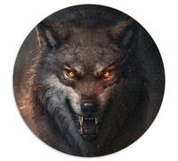 Puzzle da 1000 pezzi per adulti Fantasy Wolf Puzzle rotondi da 1000 pezzi per adulti per adolescenti e famiglie, decorazioni fai da te perfette e sfida rompicapo 67,5x67,5 cm