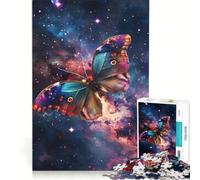 Puzzle da 1000 pezzi per adulti, farfalla che vola nel cielo cosmico, gioco rompicapo, impegnativo da completare, rafforza l'amore tra le coppie, 38x52cm