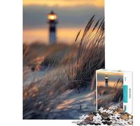 Puzzle da 1000 pezzi per adulti faro che si illumina al crepuscolo gioco intellettuale gioco per famiglie schema di assemblaggio ottimo regalo e giocattolo (dimensioni 50x75cm)