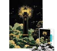 Puzzle da 1000 pezzi per adulti "Faro dell'Eternità" - Luce Guida nella Tempesta - Sfida Educativa - Un'Opera d'Arte - Giocattolo Antistress per ragazzi dai 14 anni in su (38x26cm)