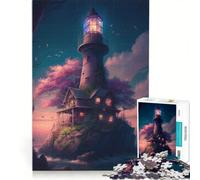 Puzzle da 1000 pezzi per adulti, faro fantasy, gioco impossibile, sfida difficile, per rafforzare l'amore tra le coppie 50x75cm