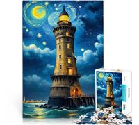 Puzzle da 1000 pezzi per adulti faro in Stay Night Antistress Vacanza in patria Uccidere il tempo Migliorare l'amore tra le coppie 52x38cm