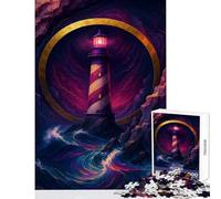Puzzle da 1000 pezzi per adulti Faro Kintsugi Art Toy Decorazione da parete Ottimi regali e giocattoli Gioco pratico Migliorare l'amore tra coppie Dimensioni 38x26cm