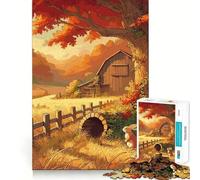 Puzzle da 1000 pezzi per adulti,fattoria autunnale con coniglio,perfetto per un gioco di ruolo e stimolante per la mente (38x26cm)