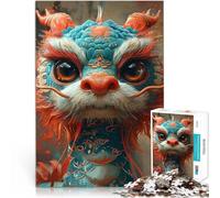 Puzzle da 1000 pezzi per adulti Felice anno nuovo drago Difficile da completare ma divertente e umoristico Regalo di compleanno, regali 52x38cm