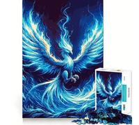 Puzzle da 1000 pezzi per adulti,fenice blu che risorge,decorazione elegante e adatta all'ambiente circostante,divertente attività per la mente,gioco rilassante,regalo festivo per il tempo libero