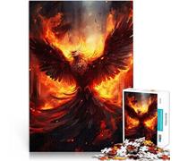 Puzzle da 1000 pezzi per adulti Fenice che vola fuoco Difficile da completare ma divertente e umoristico offerte come regali per tutta la famiglia 75x50cm