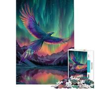 Puzzle da 1000 pezzi per adulti: Fenice che vola sotto l'aurora boreale Gioco rilassante per adulti decorazione perfetta e interazione genitore-figlio (dimensioni 38x26cm)