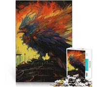 Puzzle da 1000 pezzi per adulti Fenice fantasy oscura Difficile da completare ma divertente e umoristico Adatto per la decorazione del desktop 50x70cm