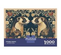 Puzzle Da 1000 Pezzi Per Adulti Ferrets William Morris Botanical Puzzle Per Adulti Gioco Per Famiglie Un'opera D'arte Regali Unici Per Compleanno E Natale 70x50cm/1000pcs