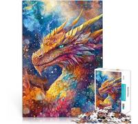 Puzzle da 1000 pezzi per adulti Fiamma del Drago Cosmico Giocattolo educativo intellettuale decomprimente Interazione genitore-figlio 38x26cm