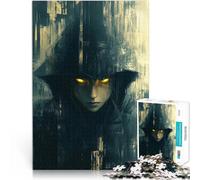 Puzzle da 1000 pezzi per adulti Figura misteriosa con occhi luminosi Difficile e sfidante con pezzi completamente interconnessi di forma casuale 75x50cm