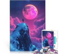 Puzzle da 1000 pezzi per adulti Figura solitaria fantasy sulla cima della montagna Regali di giochi impegnativi Regalo di compleanno 50x70cm