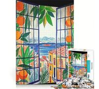 Puzzle da 1000 pezzi per adulti "Finestra d'Aranci del Mediterraneo" di Matisse gioco rilassante interazione genitore-figlio regalo di compleanno regalo di viaggio 38x26cm