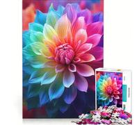Puzzle da 1000 pezzi per adulti fiore arcobaleno gioco impossibile analisi e logica per rafforzare l'amore tra le coppie 38x26cm