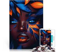 Puzzle da 1000 pezzi per adulti Fiore blu di bellezza africana giocattoli educativi per l'apprendimento offerte come regali per tutta la famiglia 52x38cm