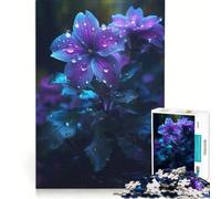 Puzzle da 1000 pezzi per adulti Fiore di violetta sotto la pioggia Gioco impossibile Analisi e logica Rafforza l'amore tra le coppie 38x52cm