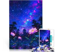 Puzzle da 1000 pezzi per adulti Fiori Cielo Azzurro Difficile da completare ma divertente e umoristico Lista dei desideri con Babbo Natale 52x38cm