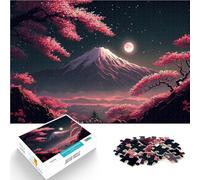 Puzzle da 1000 pezzi per adulti fiori di ciliegio giapponesi Giocattolo educativo per l'apprendimento Regalo di compleanno, regali, arte murale 38x26cm
