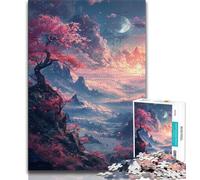 Puzzle da 1000 pezzi per adulti fiori di ciliegio sulla scogliera puzzle per adolescenti sfida di intelligenza cerebrale giocattoli avvincenti per la decorazione della casa 26x38cm