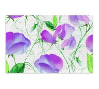 Puzzle da 1000 pezzi per adulti, fiori di pisello dolce, viola, verde, giocattolo, opera d'arte, puzzle unico, idea regalo per la famiglia, per gli amanti, 75 x 50 cm