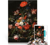 Puzzle da 1000 pezzi per adulti Fiori in un vaso di metallo.jp Regali di giochi impegnativi Attività divertenti a casa, regali di compleanno, regali di viaggio, 50x70cm