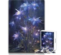 Puzzle da 1000 pezzi per adulti Fiori viola cupi Meraviglioso per le giornate di ozio pigro Affidabile Taglio aderente Dimensioni del giocattolo 38x52cm