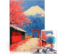 Puzzle da 1000 pezzi per adulti Fioritura di ciliegio del Monte Fuji Attività per famiglie Collezione di artisti, Belle arti 38x26cm