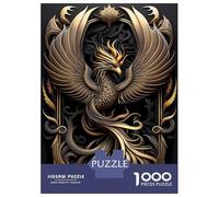Puzzle Da 1000 Pezzi Per Adulti Fire Phoenix Golden Art Puzzle Per Adulti Gioco Rompicapo Difficile Compleanno E Natale 70x50cm/1000pcs