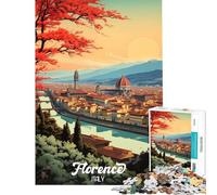 Puzzle da 1000 pezzi per adulti Firenze Autunno gioco rilassante decorazione perfetta interazione genitore-figlio (dimensioni 50x75cm)