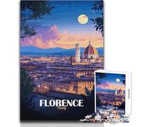 Puzzle da 1000 pezzi per adulti Firenze, Italia di notte, giocattolo, gioco intellettuale, regalo di compleanno, dimensioni 50x75cm