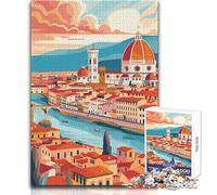 Puzzle da 1000 pezzi per adulti Firenze Italia Meraviglioso per le giornate di svago pigro Affidabile Taglio aderente Dimensioni del giocattolo 38x52cm