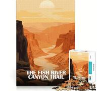Puzzle da 1000 pezzi per adulti Fish River Canyon Trail,Namibia Fine Joint Fun Smart Challenge Fun Quiet Game Time Birthday Hobby Gift (38x26cm)