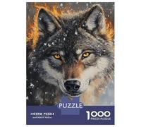 Puzzle Da 1000 Pezzi Per Adulti Flame And Frost Wolf Puzzle Per Adulti Gioco Rompicapo Difficile Sfida Educativa Difficile 52x38cm/1000pcs
