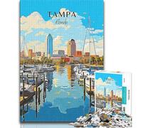 Puzzle da 1000 pezzi per adulti, Florida Tampa Travel, regalo, aiuta il cervello ad allenarsi, giocattoli avvincenti per coltivare la pazienza, ottimo regalo, 50x75cm